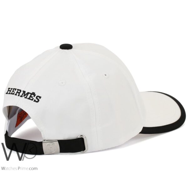 Hermes Cap White Color Baseball Hat – Image 4