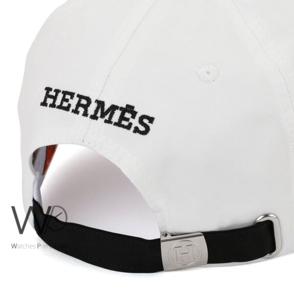 Hermes Cap White Color Baseball Hat – Image 3