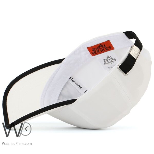 Hermes Cap White Color Baseball Hat – Image 2